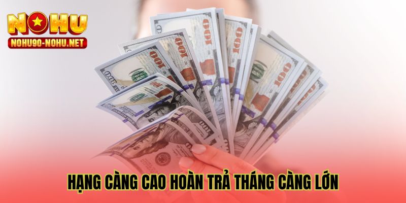 Hạng càng cao hoàn trả tháng càng lớn